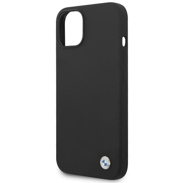 Case for BMW BMHCP14SSILBK iPhone 14 / 15 / 13 black Silicone Metal Logo