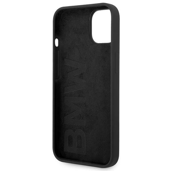 Case for BMW BMHCP14SSILBK iPhone 14 / 15 / 13 black Silicone Metal Logo