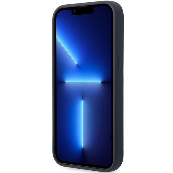 Case for BMW BMHCP14LSILNA iPhone 14 Pro navy Silicone Metal Logo