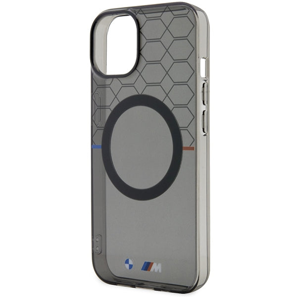BMW BMHMP14SHGPK iPhone 14 grey hardcase Pattern MagSafe