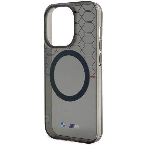 BMW BMHMP14LHGPK iPhone 14 Pro grey Pattern MagSafe