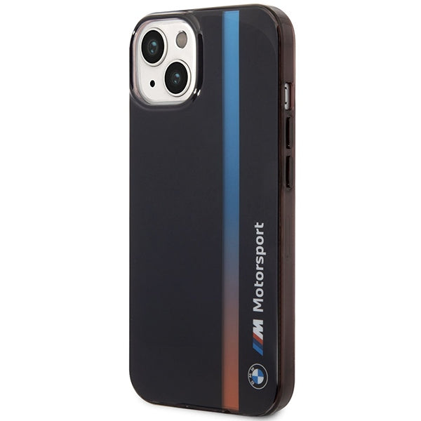 BMW BMHCP14S22HVGV iPhone 14 / 15 / 13 black IML Tricolor Stripe