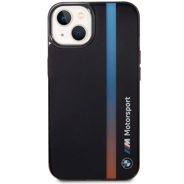 BMW BMHCP14S22HVGV iPhone 14 / 15 / 13 black IML Tricolor Stripe