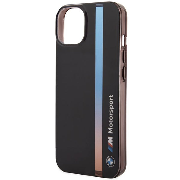 BMW BMHCP14S22HVGV iPhone 14 / 15 / 13 black IML Tricolor Stripe