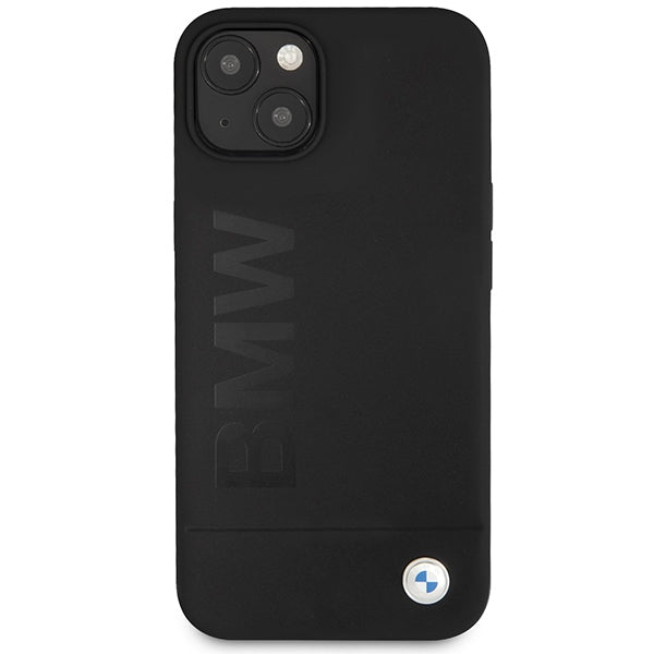 BMW iPhone 13 / 14 / 15 black hardcase Silicone Signature Logo