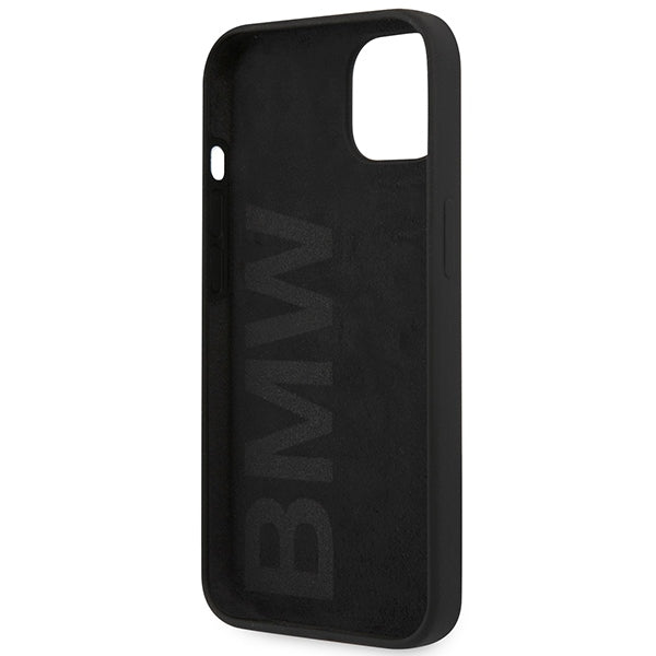 BMW iPhone 13 / 14 / 15 black hardcase Silicone Signature Logo