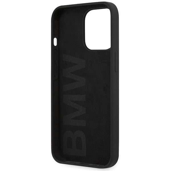 BMW BMHCP13LSLBLBK iPhone 13 Pro black hardcase Silicone Signature Logo