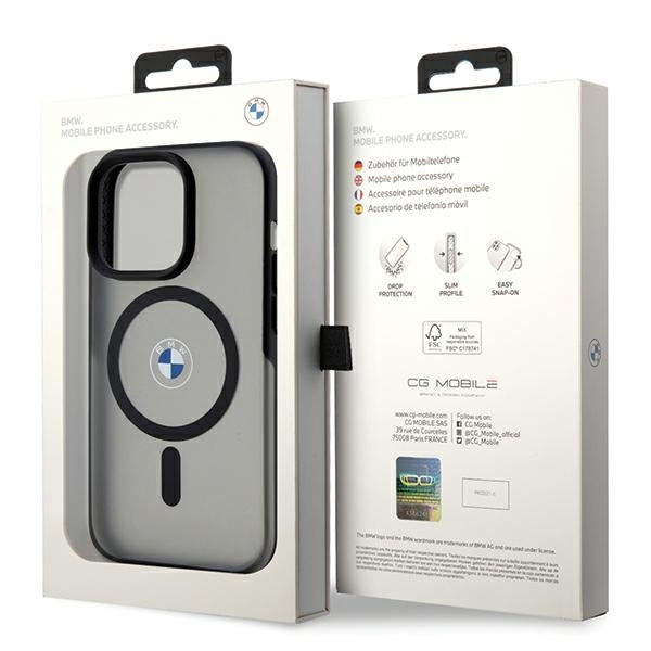 BMW BMHMP15LDSLK iPhone 15 Pro black hardcase IML Signature MagSafe