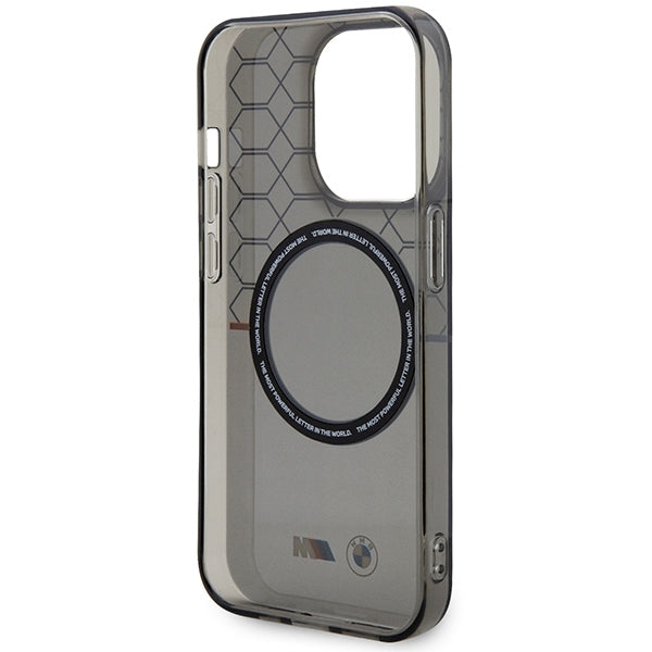 BMW BMHMP13LHGPK iPhone 13 Pro / 13  grey Pattern MagSafe