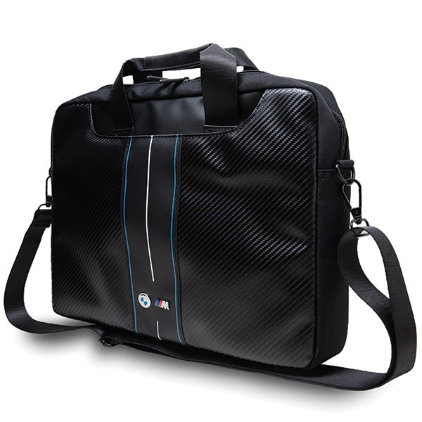 BMW Handbag BMCB15COMSCAKL 16 Black Carbon Blue Stripes