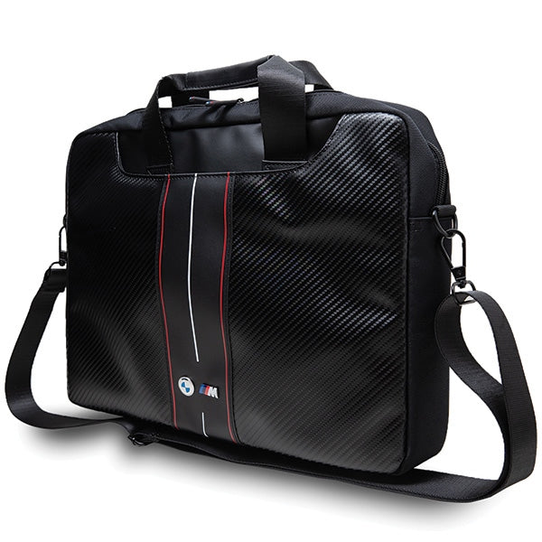 BMW Handbag BMCB15COMSCAKR 16 Black Carbon Red Stripes