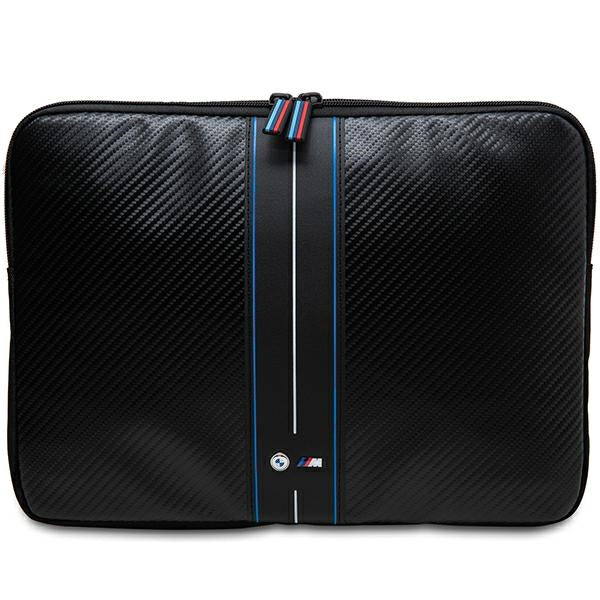 BMW Sleeve BMCS16COMSCAKL 16" black Carbon Blue Stripes