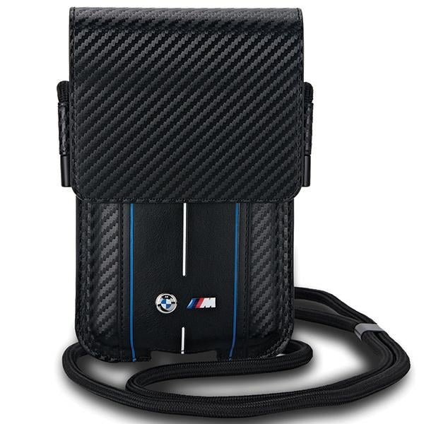 BMW Handbag BMPSP15XMSCAKL Black Carbon Blue Stripes