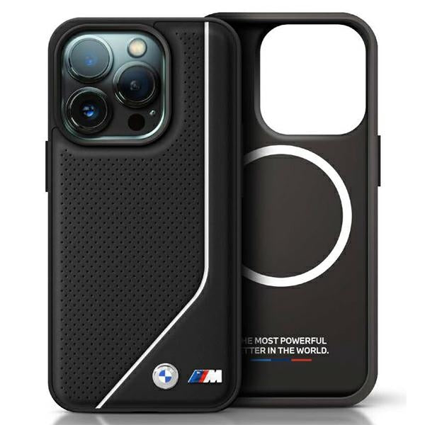 BMW BMHMP16L23PUCPK iPhone 16 Pro black hardcase M Perforated Twisted Line MagSafe