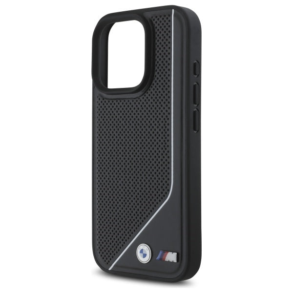 BMW BMHMP16X23PUCPK iPhone 16 Pro Max black hardcase M Perforated Twisted Line MagSafe