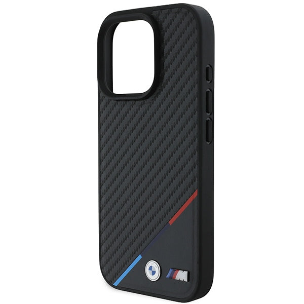 BMW BMHMP16X23PUDTK iPhone 16 Pro Max  black hardcase M Carbon Tricolor Line MagSafe