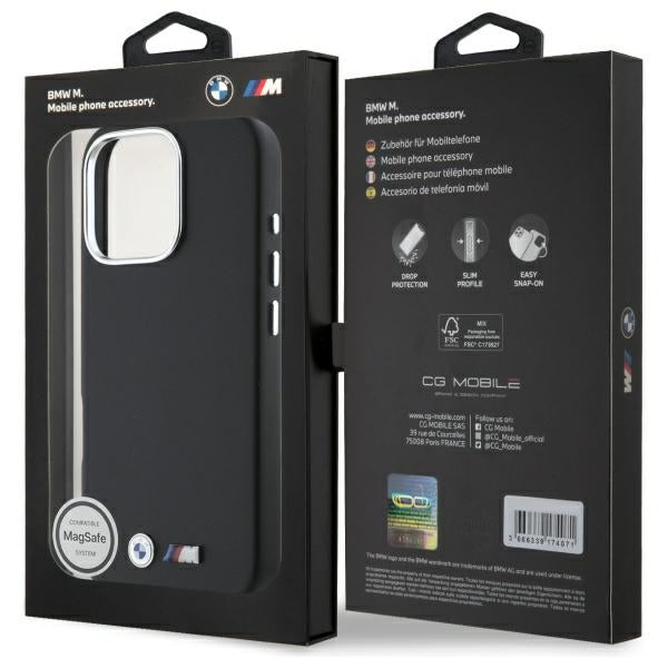 BMW BMHMP16L23PMWK iPhone 16 Pro black hardcase M Smooth Full Wrapped Metal MagSafe