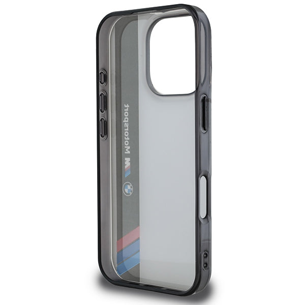 BMW BMHCP16X23HTFEG iPhone 16 Pro Max  grey hardcase Motosport IML Vertical Stripe