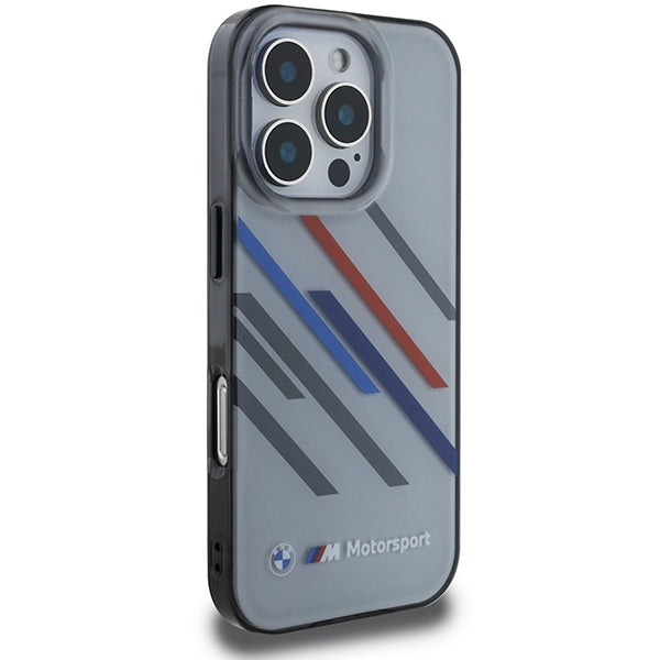 BMW BMHCP16X23HTRAG iPhone 16 Pro Max  Grey hardcase Motosport IML Random Stripes