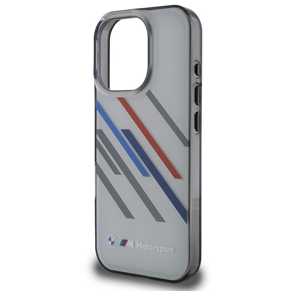 BMW BMHCP16X23HTRAG iPhone 16 Pro Max  Grey hardcase Motosport IML Random Stripes