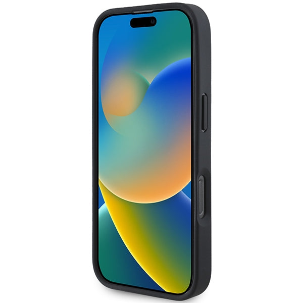 BMW BMHCP16LSLLBK iPhone 16 Pro black hardcase Leather Hot Stamp