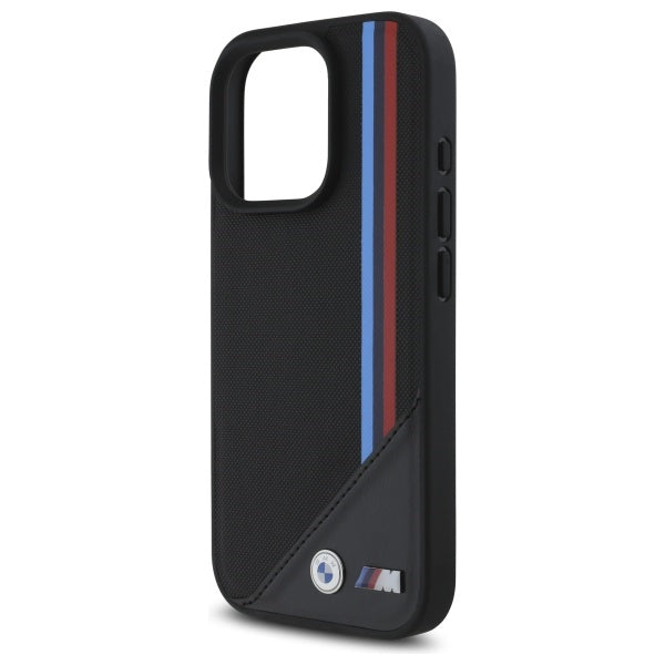BMW BMHMP16X23PUTRK iPhone 16 Pro Max black hardcase M Meshed Tricolor Stripes MagSafe