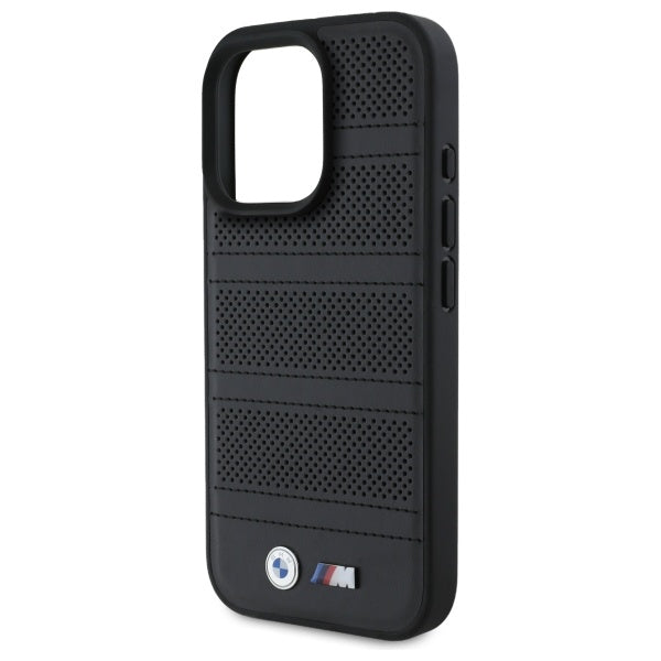 BMW BMHMP16X23PUSPK iPhone 16 Pro Max black hardcase M Perforated And Stitched Line MagSafe