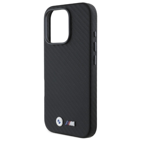 BMW BMHCP16L23PUFWC iPhone 16 Pro black hardcase Carbon Wrapped Metal