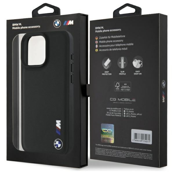 BMW BMHCP16X23PUSRK iPhone 16 Pro Max black hardcase Smooth Rubber Logo