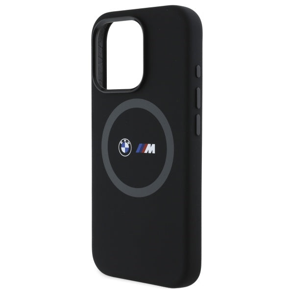 BMW BMHMP16X23SROK iPhone 16 Pro Max black hardcase M Silicone Printed Ring MagSafe