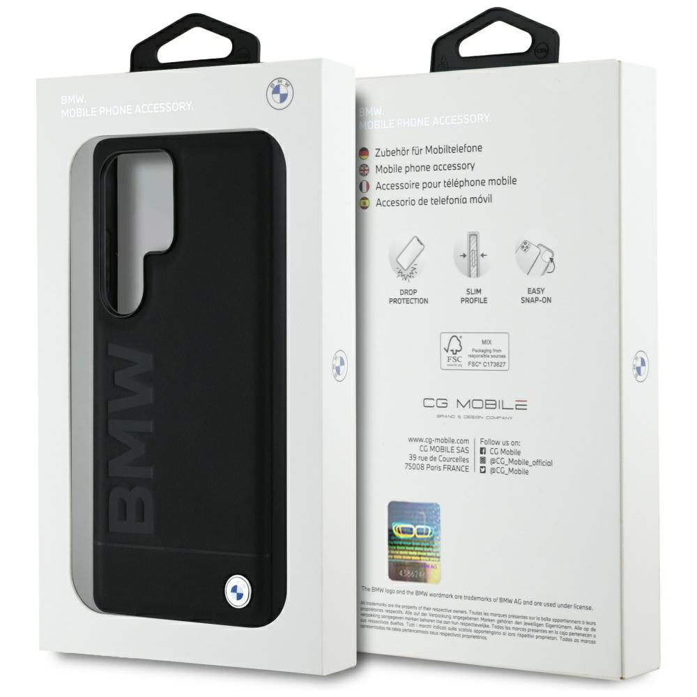 BMW Leather Big Wordmark for Samsung Galaxy S25 Ultra Black