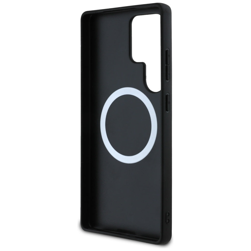 BMW BMHMS25L24PUCILK Leather Carbon MagSafe for Samsung Galaxy S25 Ultra Black