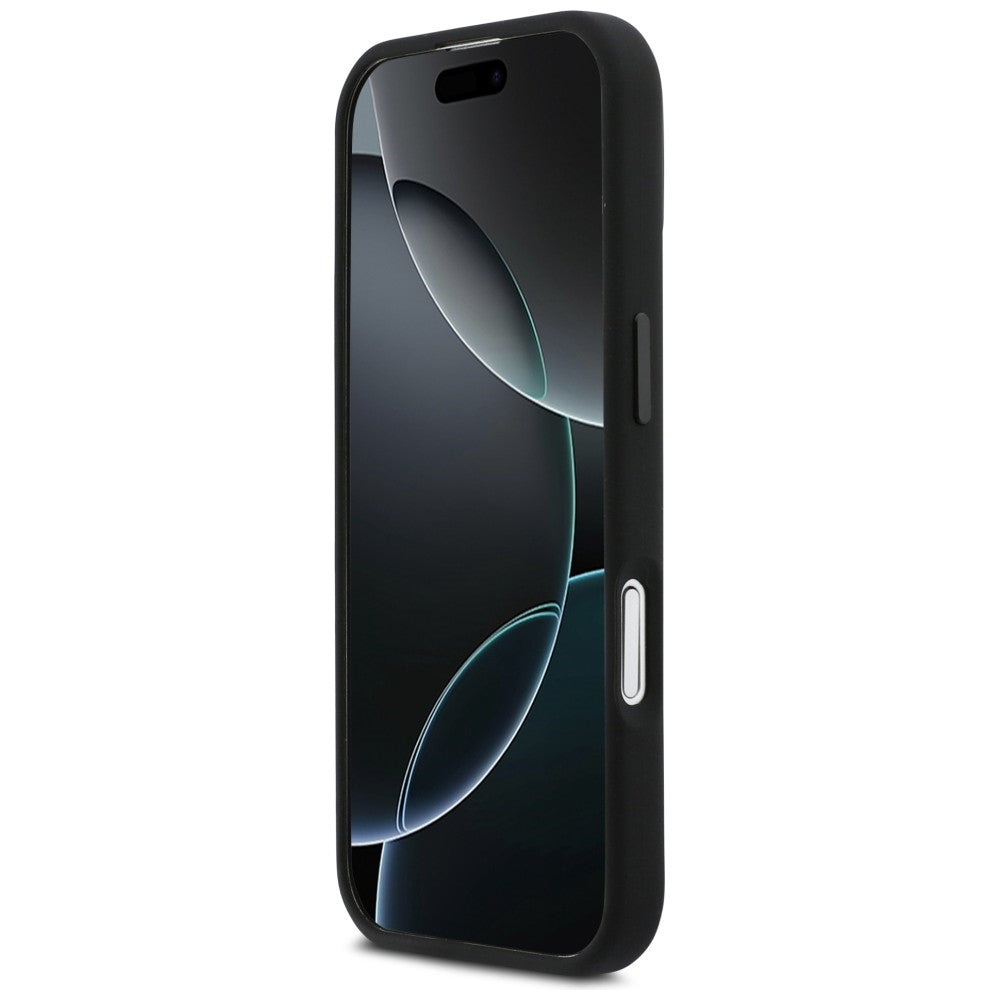 BMW M Silicon BMHMP17S25SITMIK Tricolor Line MagSafe Case for iPhone 17 Black