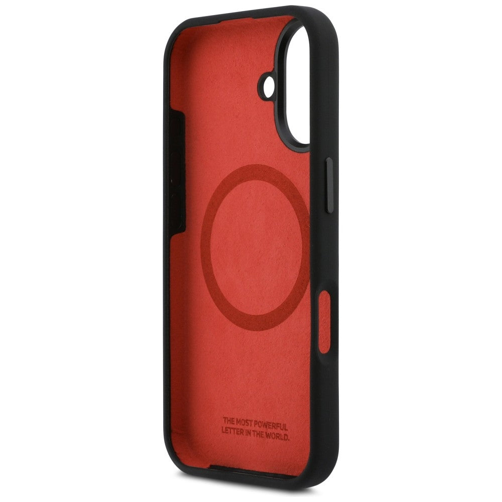 BMW M Silicon BMHMP17S25SITMIK Tricolor Line MagSafe Case for iPhone 17 Black