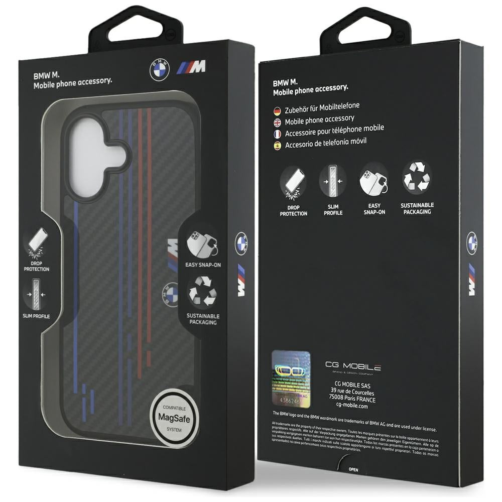 BMW BMHMP17S25CFSTSK M Kevlar Lines & Logo MagSafe Case for iPhone 17 Black