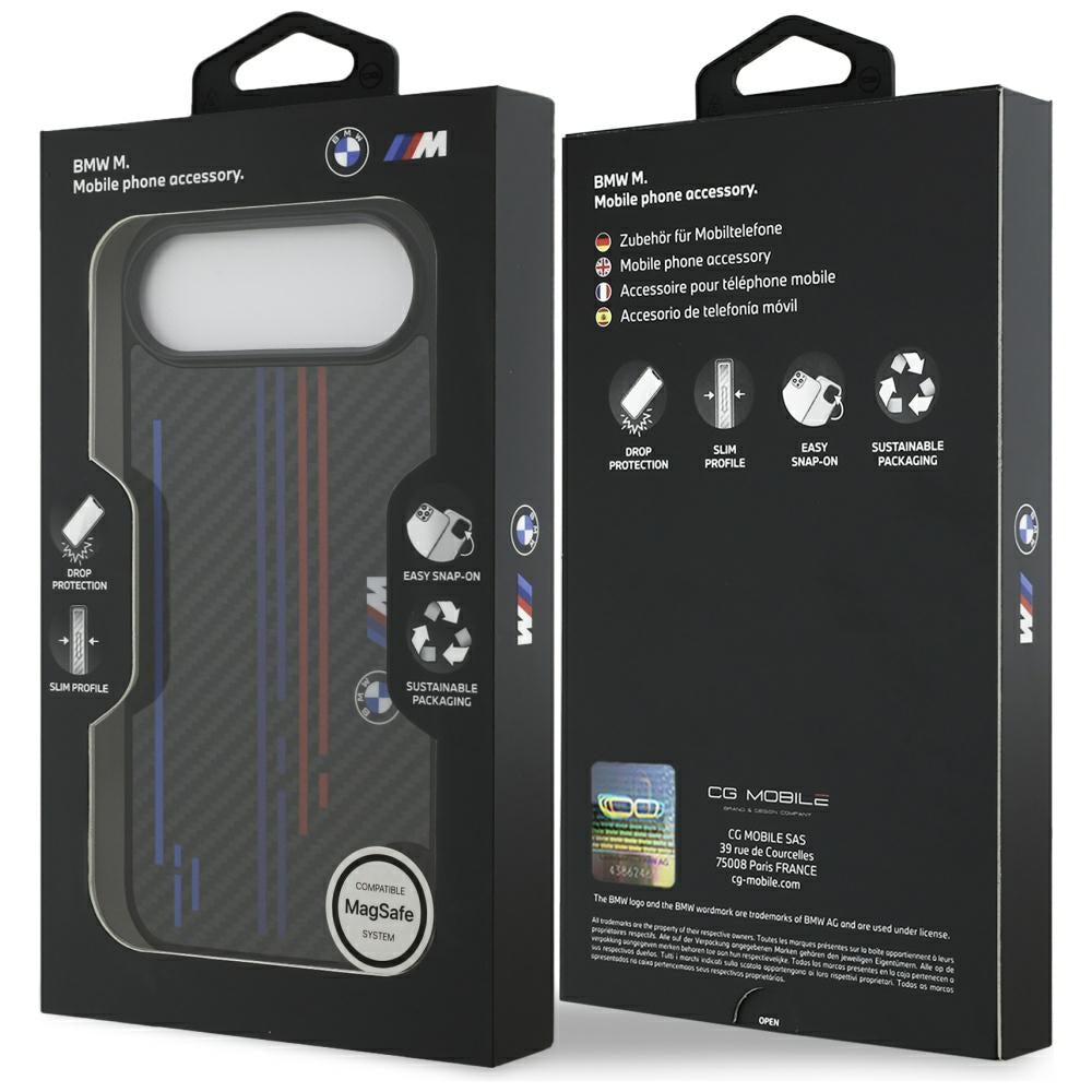 BMW BMHMP17M25CFSTSK M Kevlar Lines & Logo MagSafe Case for iPhone 17 Pro Air Black
