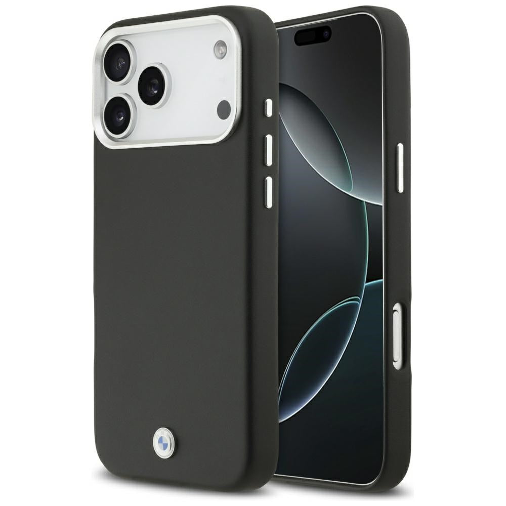BMW BMHMP17X23PUFWK Sign Full Wrapped Metal MagSafe Case for iPhone 17 Pro Max Black