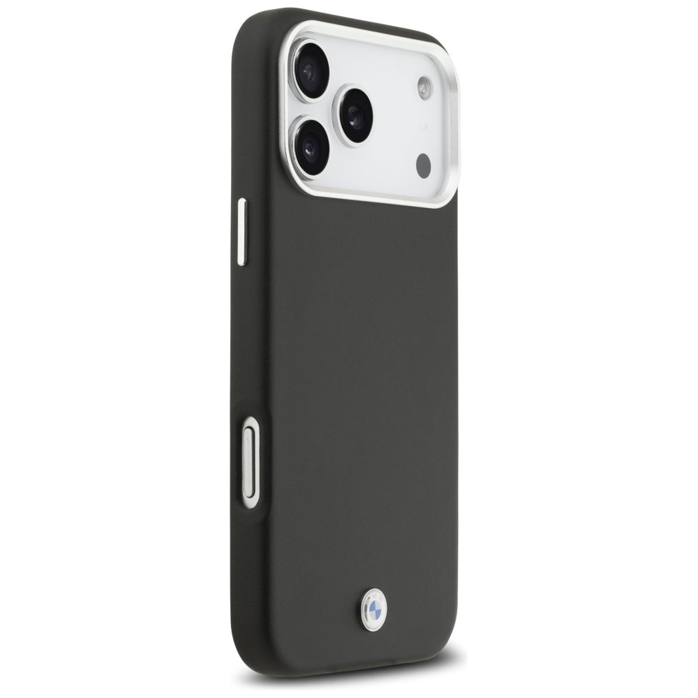 BMW BMHMP17X23PUFWK Sign Full Wrapped Metal MagSafe Case for iPhone 17 Pro Max Black