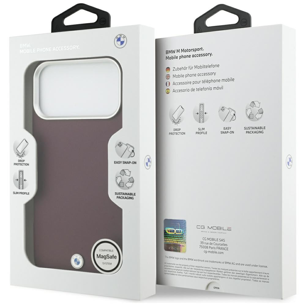 BMW BMHMP17X23PUFWR Sign Full Wrapped Metal MagSafe Case for iPhone 17 Pro Max Red