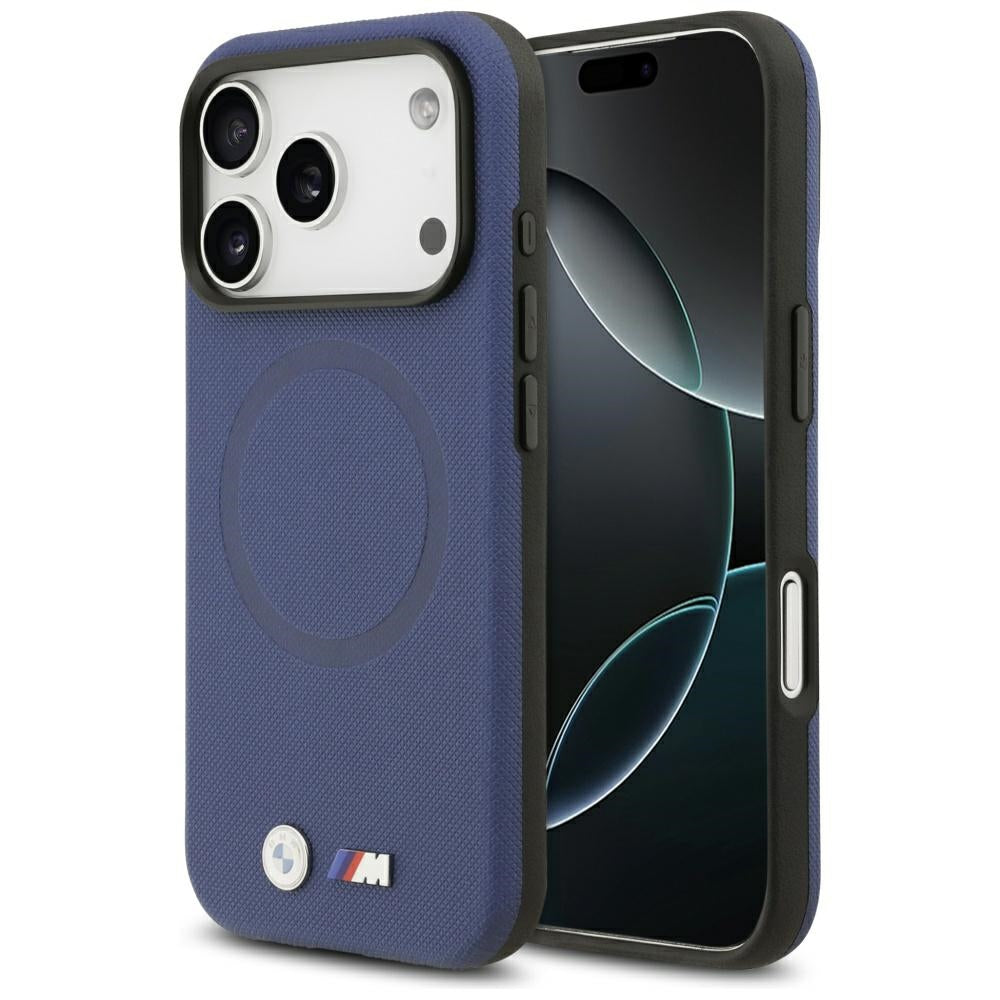 BMW BMHMP17X25PFWSMB M FW Metal Logo MagSafe Case for iPhone 17 Pro max Navy Blue