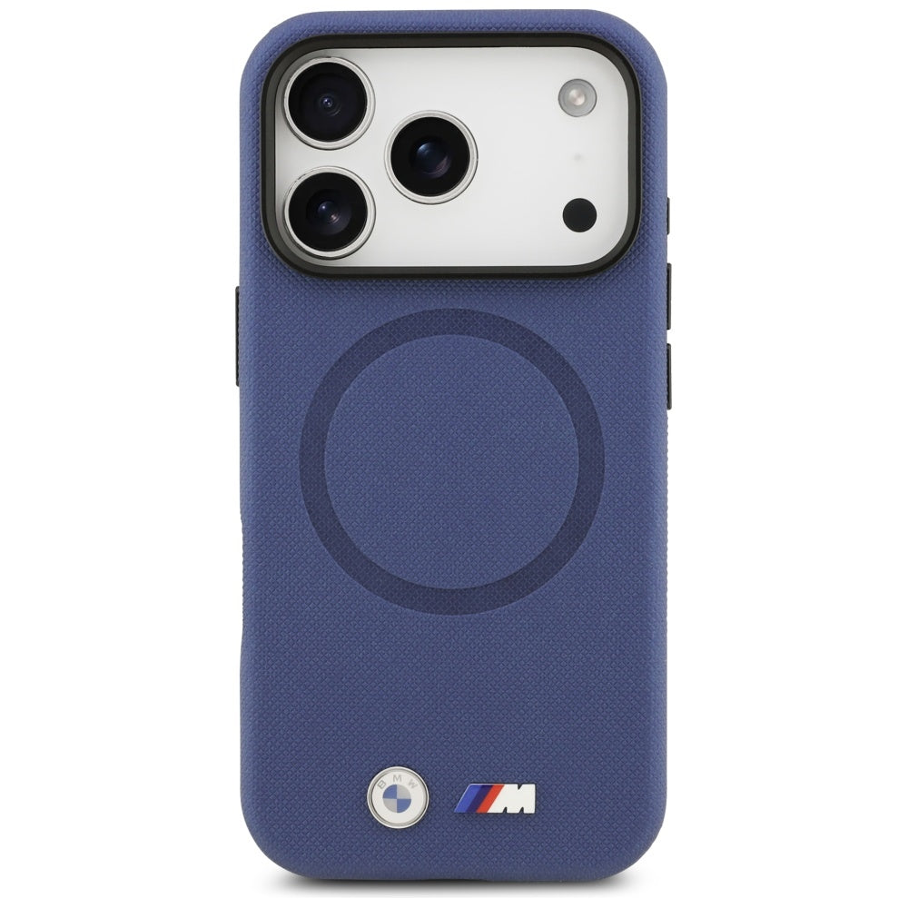 BMW BMHMP17X25PFWSMB M FW Metal Logo MagSafe Case for iPhone 17 Pro max Navy Blue