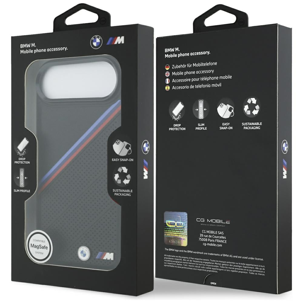 BMW M Tricolor Metal Logo MagSafe Case for iPhone 17 Air black