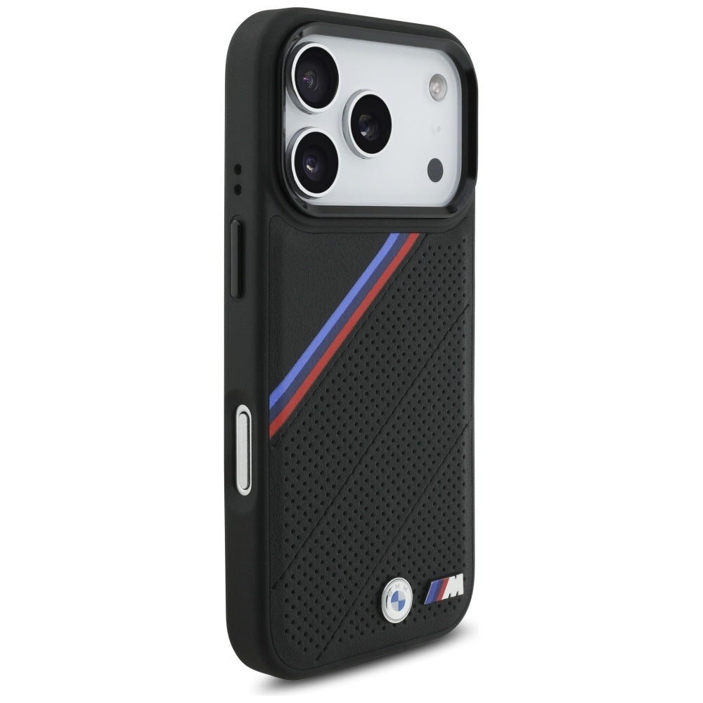 BMW M Tricolor Metal Logo MagSafe Case for iPhone 17 Pro Max black