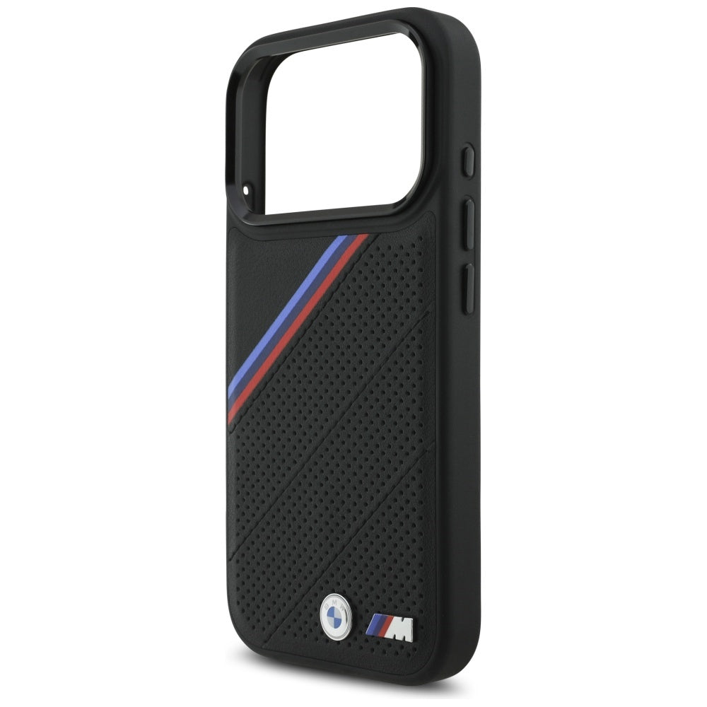 BMW M Tricolor Metal Logo MagSafe Case for iPhone 17 Pro Max black