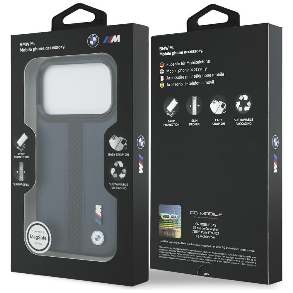 BMW M Perforated Stripe Logo MagSafe Case for  iPhone 17 Pro Max Navy Blue