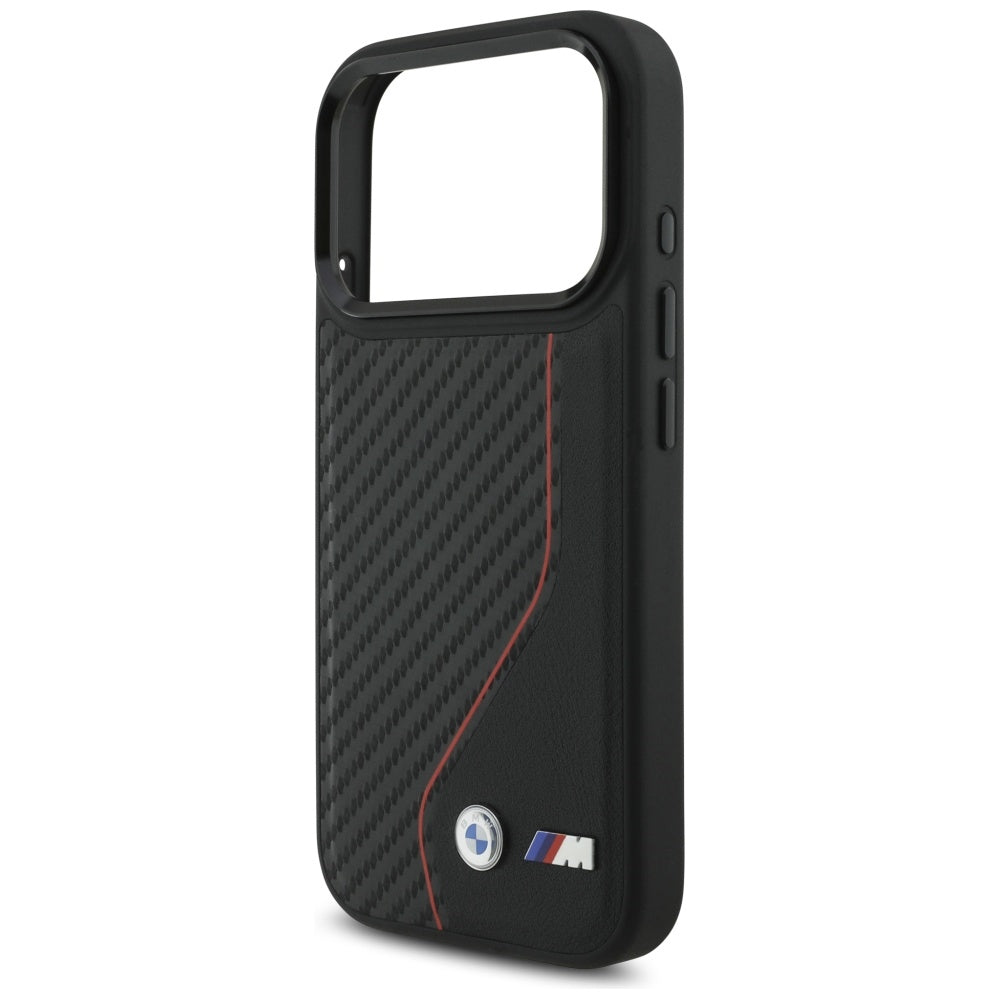BMW BMHMP17X25PCCSCKR M Carbon Line & Logo MagSafe Case for iPhone 17 Pro MaxRed