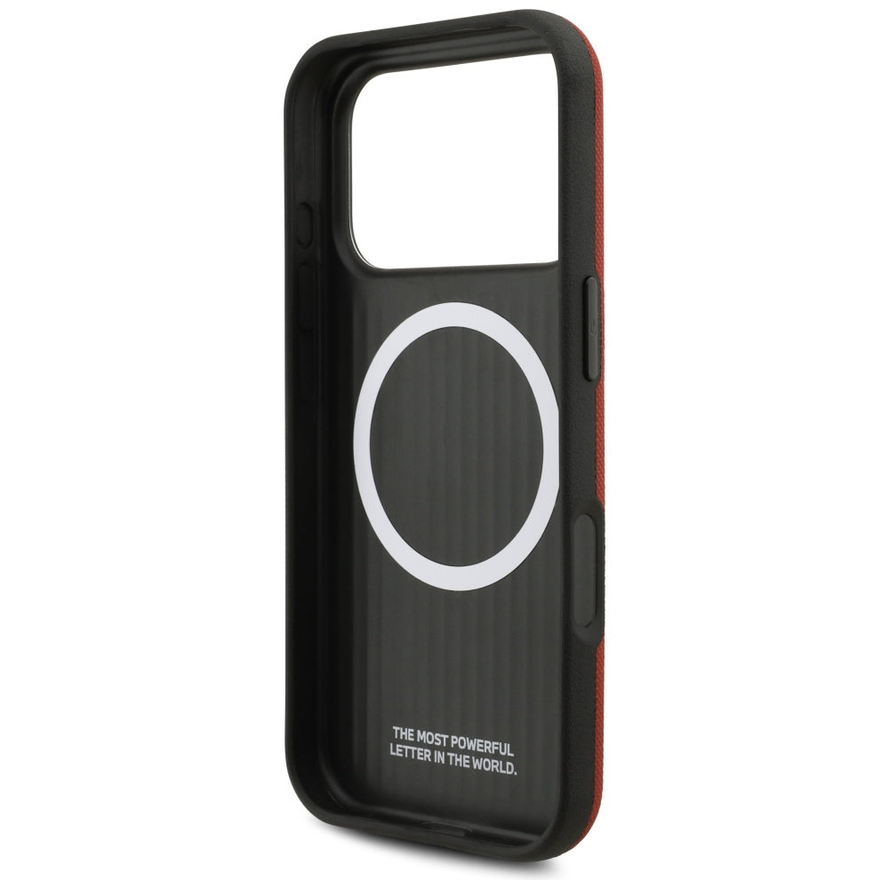 BMW BMHMP17L25PFWSMR M FW Metal Logo MagSafe Case for iPhone 17 Pro Red