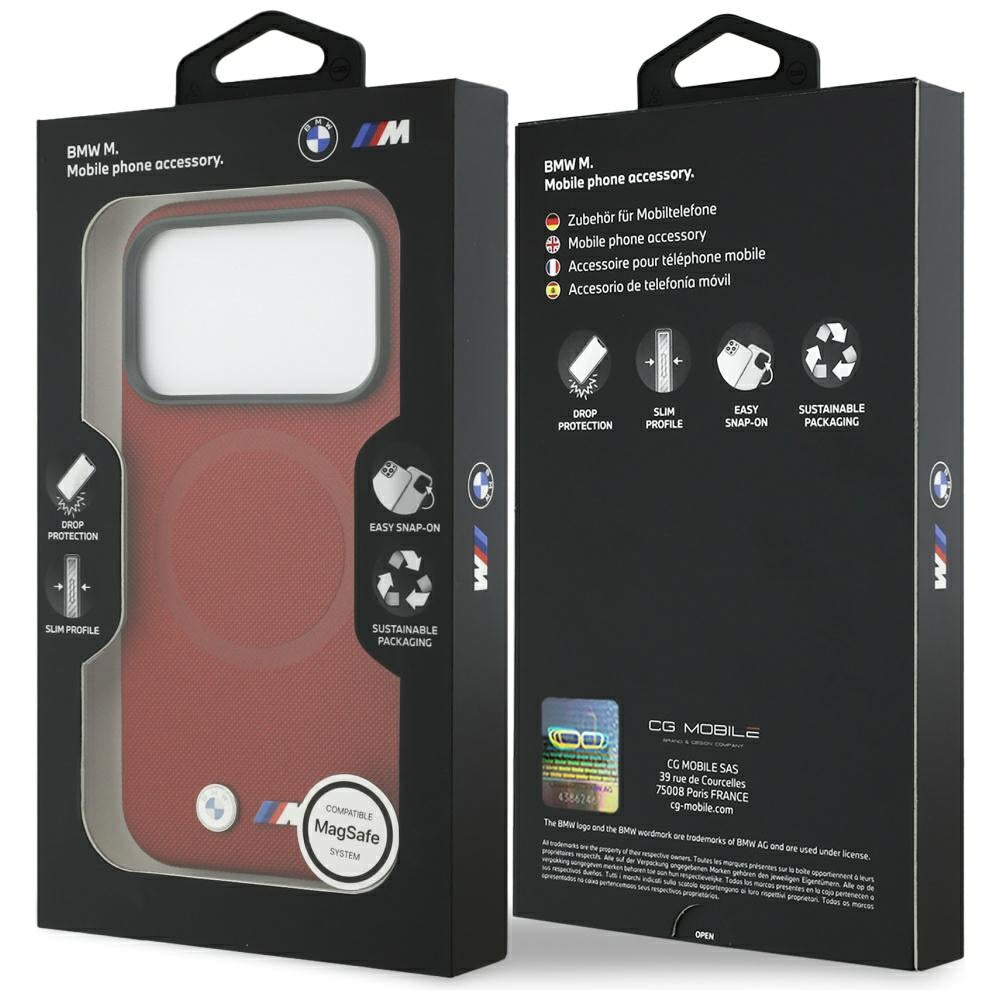 BMW BMHMP17L25PFWSMR M FW Metal Logo MagSafe Case for iPhone 17 Pro Red