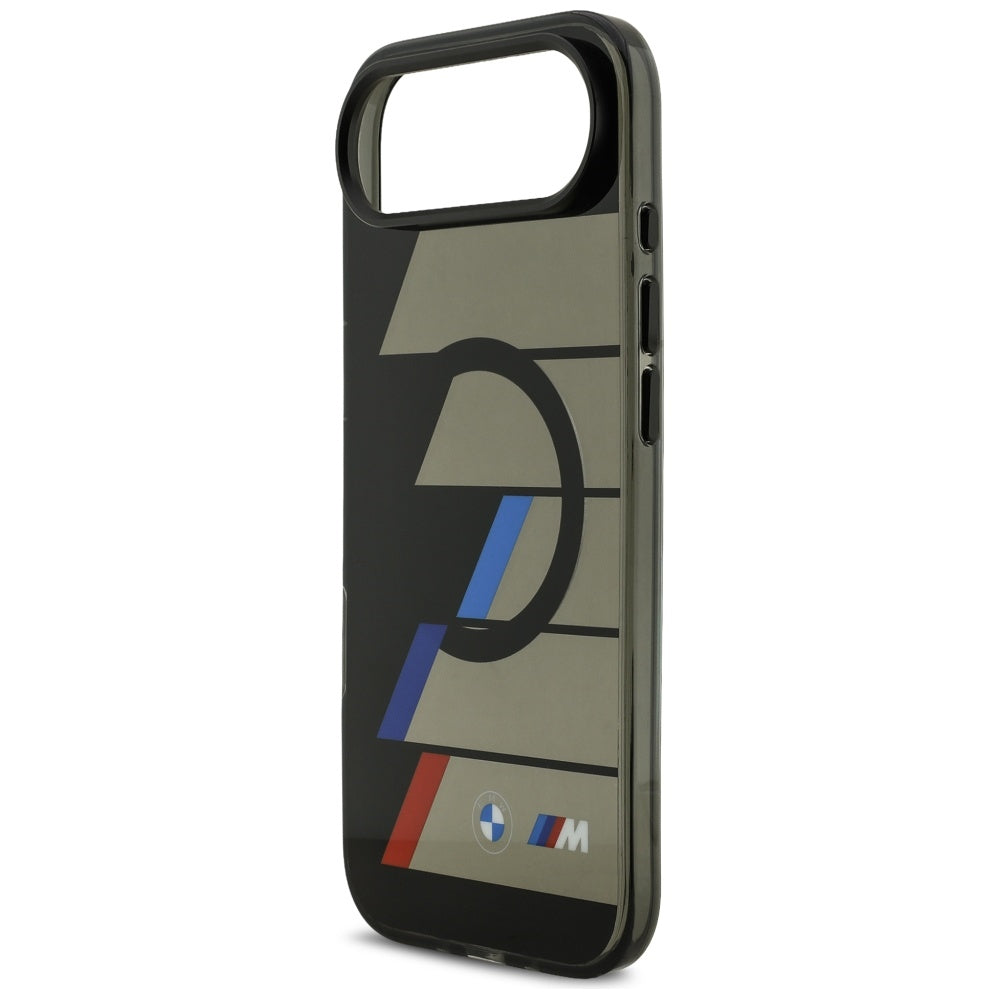 BMW BMHMP17M25HTTRIK M IML Metal Buttons Tricolor Lines MagSafe Case for iPhone 17 Air Black
