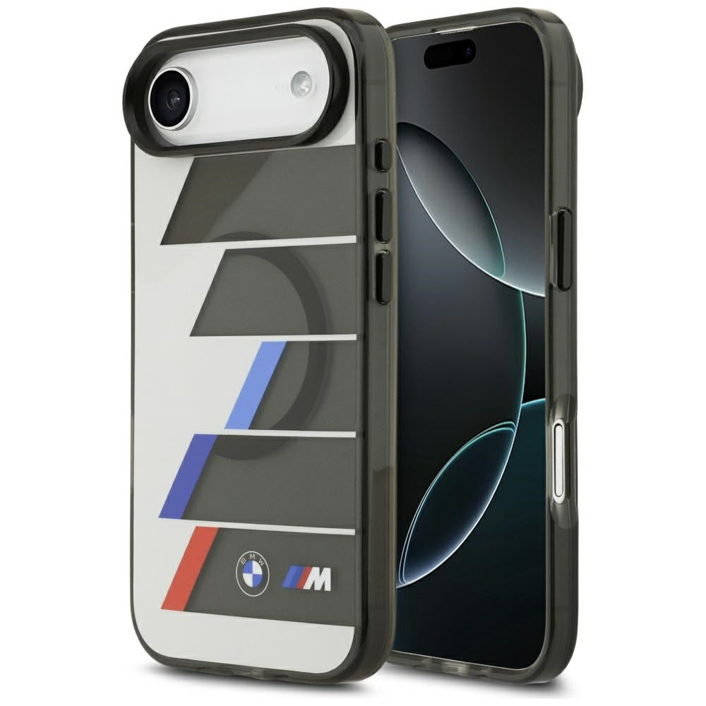 BMW BMHMP17M25HTTRIA M IML Metal Buttons Tricolor Lines MagSafe Case for iPhone 17 Air anthracite